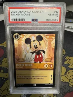 PSA 10 💎 Mickey Mouse True Friend 12/204 First Chapter 2023 Disney Lorcana #12 - Image 3