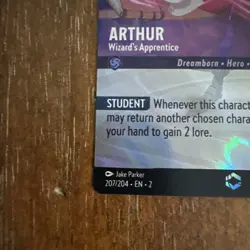 Arthur - Wizard's Apprentice #207 Disney Lorcana Holo Foil TCG Near Mint NM - Image 2