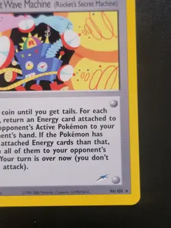 Thought Wave Machine 1st Edition Rare Trainer Card Neo Destiny 96/105 - Image 4