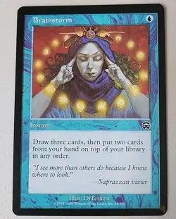 Brainstorm Mercadian Masques Regular NM Near Mint MTG - Image 1