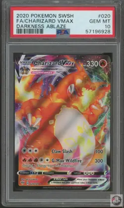 Charizard Vmax 020/189 Darkness Ablaze Pokemon PSA 10 - Image 1