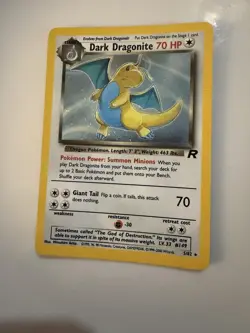 Pokemon TCG Team Rocket Dark Dragonite Holo Card 5/82 Rare 1999 - Image 1
