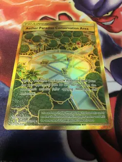 Pokemon Hidden Fates: Aether Paradise Conservation Area GOLD SV87/SV94 NM/M - Image 1