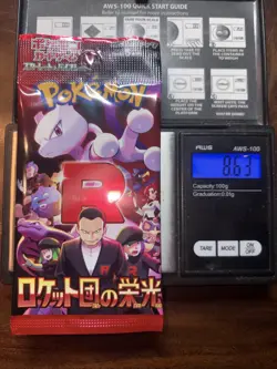 Heavy 8.63g Pokemon Sealed Glory Of Team Rocket Japanese Booster Pack - Image 1