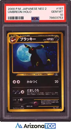 Pokemon 2000 Umbreon 197 Holo Neo 2 Japanese GEM MINT PSA 10 - Image 1