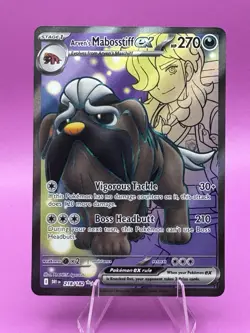 Pokemon TCG Arven's Mabosstiff EX 218/182 Sv10: Destined Rivals Ultra Rare - Image 1