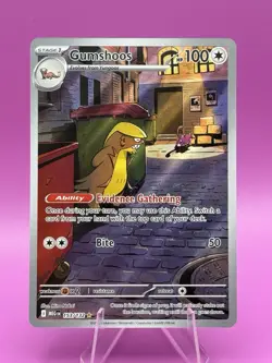 Pokemon TCG Gumshoos 153/132 Meg en Mega Evolution Illustration Rare Card - Image 1