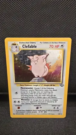 Pokemon TCG Clefable Jungle 1/64 Holo Unlimited Holo Rare MP - Image 1