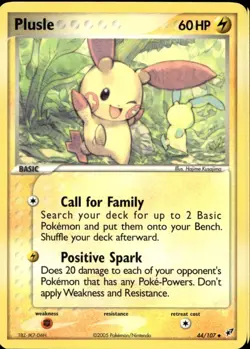 Plusle 44/107 Uncommon EX Deoxys Pokemon - Image 1