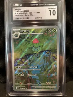 Pokemon TCG Ivysaur 167/165 English Scarlet & Violet 151 CGC 10 GEM MINT - Image 1