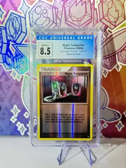 Night Teleporter 138/147 Reverse Holo 2009 Pokemon Supreme Victors CGC 8.5 - Image 1