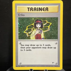 Pokemon Gym Heroes Unlimited Erika Trainer 16/132 Holo Rare - Image 1
