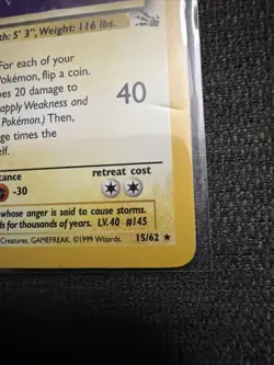 1999 Zapdos *Fossil* Holo Rare 15/62 Pokemon TCG WOTC 🔥 - Image 4