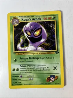 Pokemon Gym Challenge Koga’s Arbok 25/132 Rare Regular Unlimited Stage 1 Vintage - Image 1