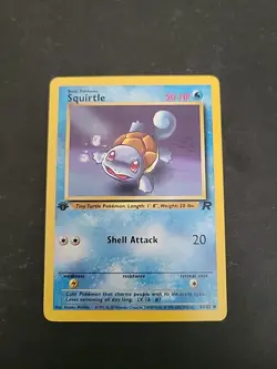 DMG Pokemon TCG Squirtle Team Rockets 1st Edition 68/82 - Image 1