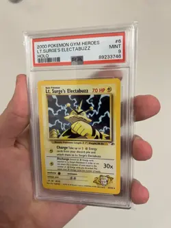 Pokemon Gym Heroes Lt. Surge's Electabuzz 6/132 PSA 9 - Image 1