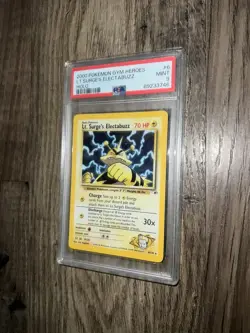 Pokemon Gym Heroes Lt. Surge's Electabuzz 6/132 PSA 9 - Image 3