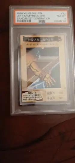 Yugioh Psa Graded 8 Bandai 1998 Left Arm Of The Forbidden One - Image 1