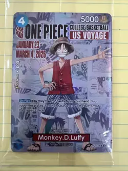 Monkey.D.Luffy (055) (College Basketball US Voyage) P-055 One Piece Promotion... - Image 1