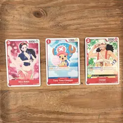 One Piece Card Game Lot Nico Robin Chopper Usopp ST01-006/008/009 - Image 1