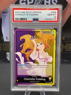 2024 One Piece English OP08-058 Charlotte Pudding PSA 10 GEM MINT - Image 1
