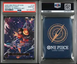 ONE PIECE OP13 CARRYING ON HIS WILL OP09-119 MONKEY D LUFFY PSA 10 SP ALT ART - Image 3