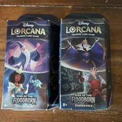 Lorcana Rise of the Floodborn Starter Deck Set of 2 - Brand New + Sealed Disney - Image 1
