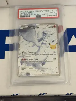PSA 10 Reshiram 113/114 Full Art Celebrations English Pokemon 2021 💎 - Image 1