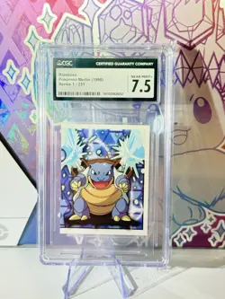Blastoise - Pokemon Merlin 1998 - Series 1 - 231 - CGC 7.5 NEAR MINT + - Image 1