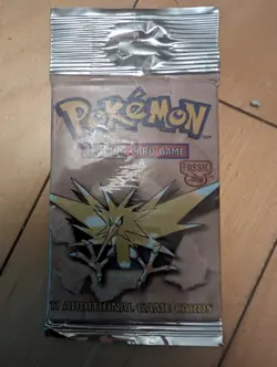 HEAVY 22g Pokemon Trading Card Long Crimp Fossil Booster Pack 1999 - Image 2