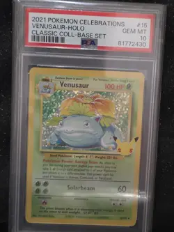 Pokemon Venusaur 15/102 Celebrations Classic Collection Holo PSA 10 - Image 1