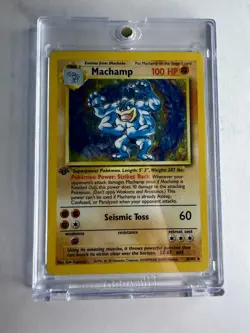 Pokemon TCG Machamp Base Set 1st Edition Holo 8/102 WOTC Condition MP - Image 2