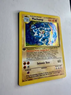 Pokemon TCG Machamp Base Set 1st Edition Holo 8/102 WOTC Condition MP - Image 4