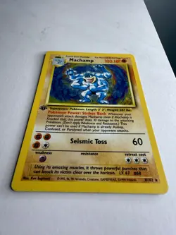 Pokemon TCG Machamp Base Set 1st Edition Holo 8/102 WOTC Condition MP - Image 5