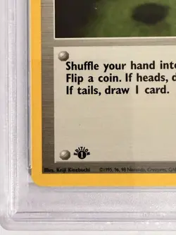 PSA 9 MINT 1999 POKEMON FOSSIL #60 GAMBLER 1ST EDITION ENGLISH - Image 2
