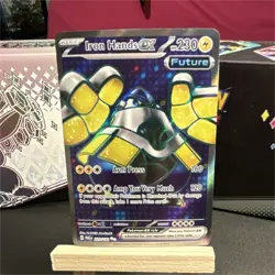 Pokemon Iron Hands Ex 223/182 SV04: Paradox Rift Full Art Holo Ultra Rare 230HP - Image 1