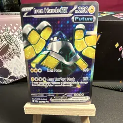 Pokemon Iron Hands Ex 223/182 SV04: Paradox Rift Full Art Holo Ultra Rare 230HP - Image 3