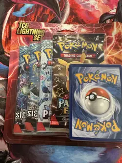 Pokemon TCG Lightning Set 4 Packs + 1 Bonus Card! Brand New/Sealed! - Image 1