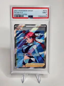 Pokemon Shining Fates Skyla 072/072 Ultra Rare PSA 9 - Image 1