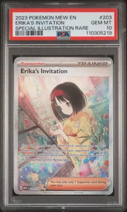 Erika's Invitation PSA 10 2023 Pokemon MEW 151 #203 - Image 1