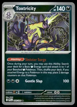 Pokemon ME02: Phantasmal Flames #068/094 Toxtricity HOLO - Image 1
