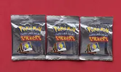Lot of (3) 1999 Pokemon Artbox Stickers Series 1 Factory Sealed Booster Packs - Image 1