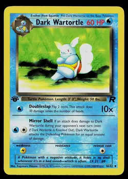 Pokemon Card - Dark Wartortle Team Rocket 46/82 Uncommon 1st Edition - Image 1