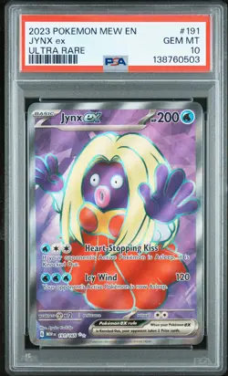 2023 POKEMON MEW EN-151 ULTRA RARE #191 JYNX EX PSA 10 - Image 1