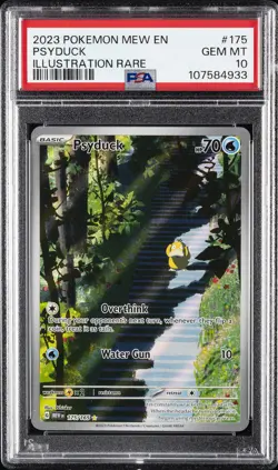 2023 POKEMON MEW EN-151 ILLUSTRATION RARE #175 PSYDUCK PSA 10 - Image 1