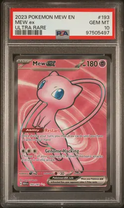 2023 POKEMON MEW EN-151 ULTRA RARE #193 MEW EX PSA 10 - Image 1