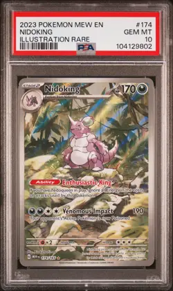 2023 POKEMON MEW EN-151 ILLUSTRATION RARE #174 NIDOKING PSA 10 - Image 1