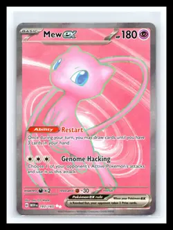 💥 Pokemon Mew EX 2023 TCG Full Art Holo Rare 193/165 Scarlet & Violet 151 - Image 1