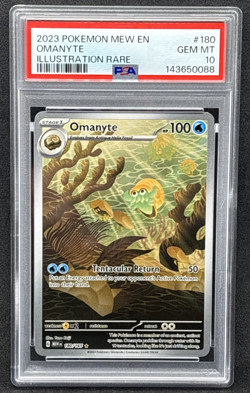 2023 Pokemon MEW EN - Omanyte - Illustration Rare - 180 - PSA 10 - Image 1