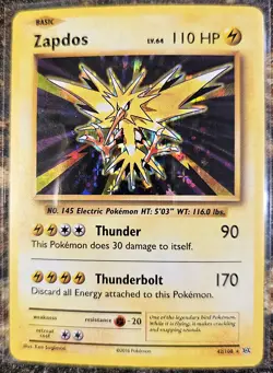 Pokemon 2016 Evolutions Zapdos Holo 42 LP - Image 1